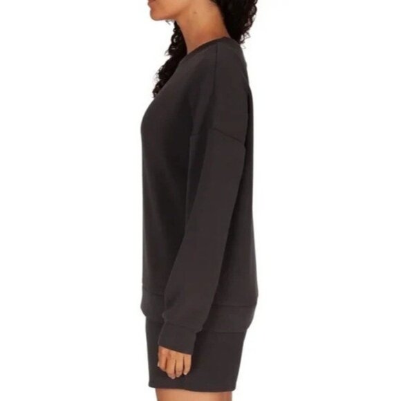 LazyPants Women's Luxe Crewneck Sweatshirt (Charcoal, X-Large) - Picture 2 of 3